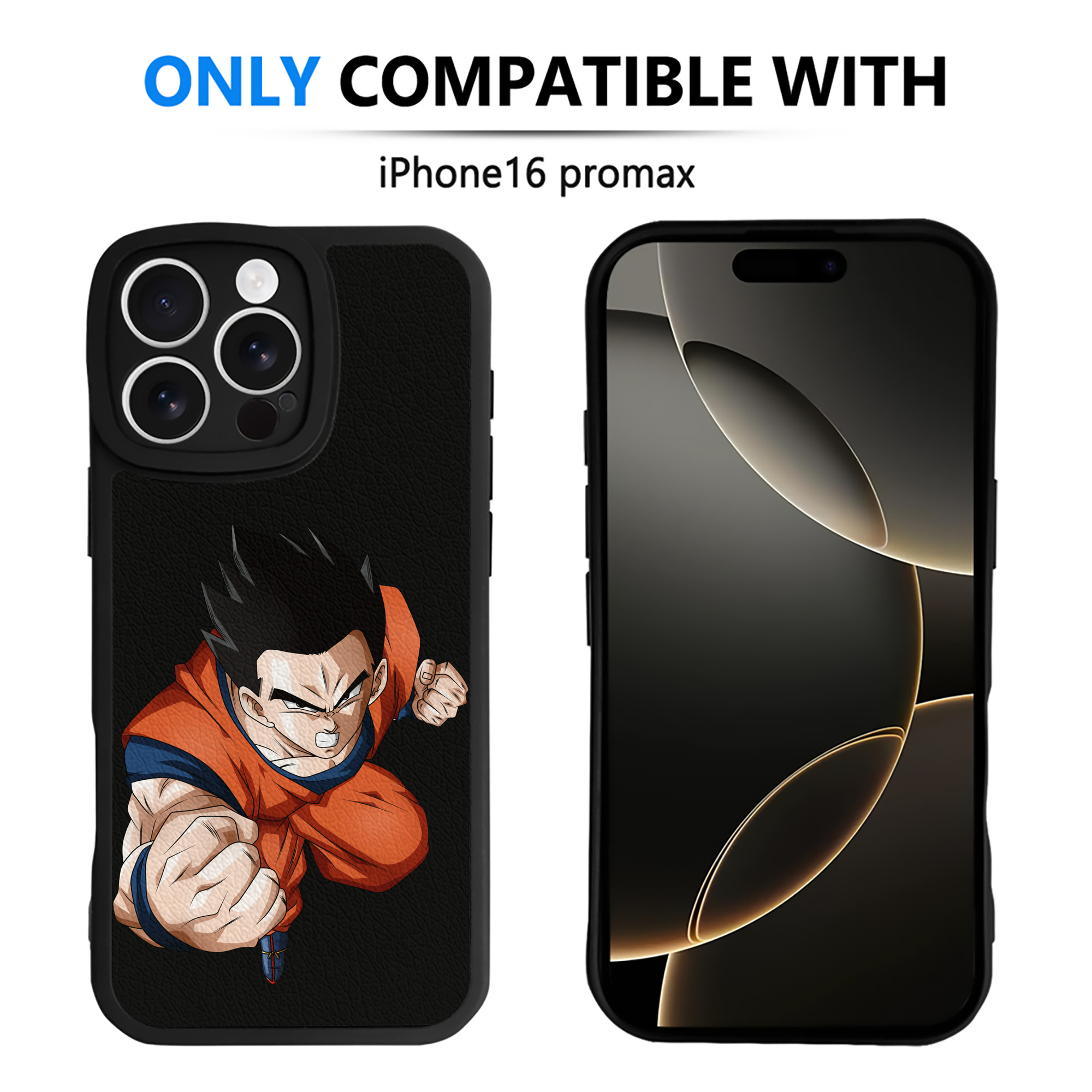 （画像用） ドラゴンボール 孫 悟飯（そんごはん）DRAGON BALL Son Gohan 【iPhone 16シリーズ対応】シリコンスマホケース（レザー調） 材質：シリコン